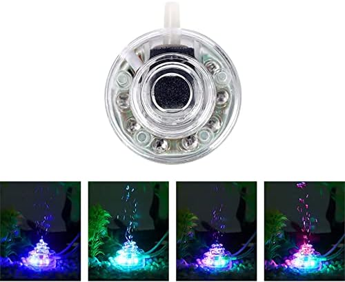 XJHOMA Subaquática Tanque de peixes de aquário LED Auto Alteração de cor USB Integrado Stone