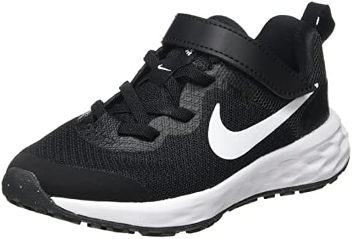 Nike Revolution 6 Nn Boys Shoes Tamanho 13.5, cor: preto/branco