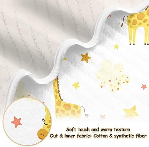 Cataku Cartoon Giraffe estrela cobertor de bebê para meninos meninas Cotores de algodão Citonstores Cama Planejando