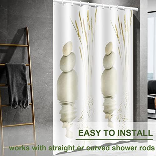 Lineador de cortina de chuveiro Bomao, 72 W x 72 H Cortinas de chuveiro de peva à prova d'água para
