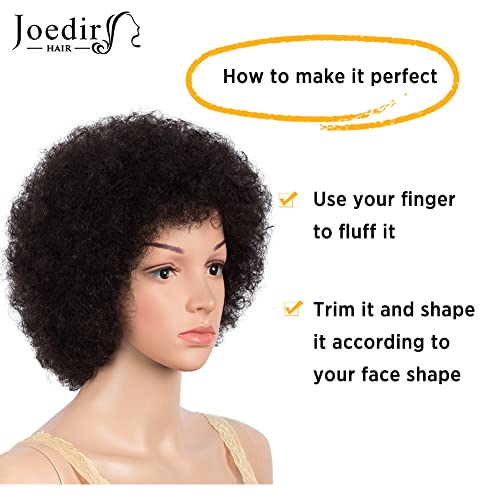 Cabelo de joedir curto perucas afro para mulheres negras negras naturais afro peruca de cabelos humanos