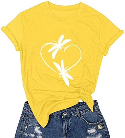 Yubnlvae Trendy Casual Casual Plus Size T-shirts Sorto para Mulheres 2023 Tie-Dye Summer Summer Short
