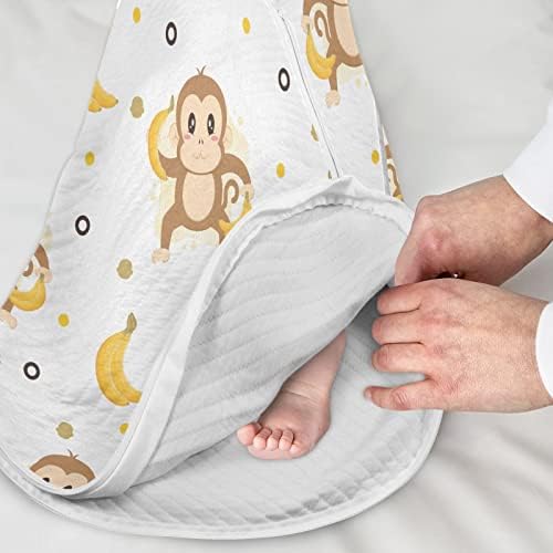 vvfelixl saco de sono para criança, manta vestível de bebê macaco para bebês para infantil, saco de transição saco