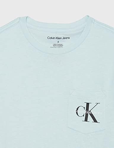 Calvin Klein Boys Slave Camiseta de Crew-Crew de Manga Curta dos Meninos