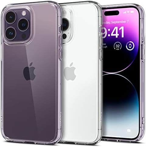 Spigen iPhone 14 Pro Max Ultra Hybrid Case [Anti-amarelo] Capa de celular Crystal Clear
