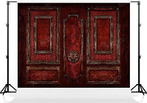 Kate 6,5 × 6,5 pés da sala vazia piso vermelho clássico Interior Photo cenário de madeira Pannel