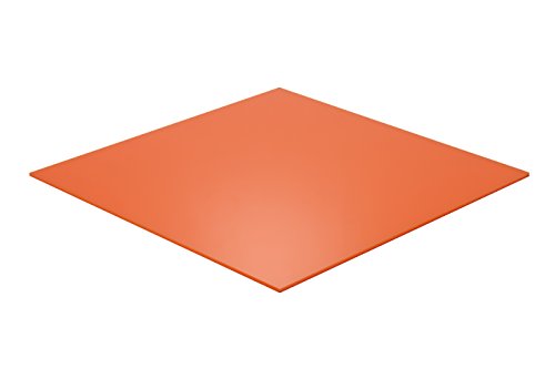 Falken Design OR2119-1-8/1010 Folha de laranja acrílica, translúcido 6%, 10 x 10, 1/8 espessura
