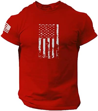 Camisetas patrióticas de Ruiruilico para homens 4 de julho de 2023 Tops de mangas curtas de verão