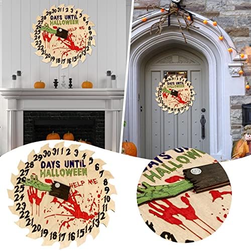 Halloween criativo de madeira pingente regressiva decoração de férias pendente em casa 31 dias