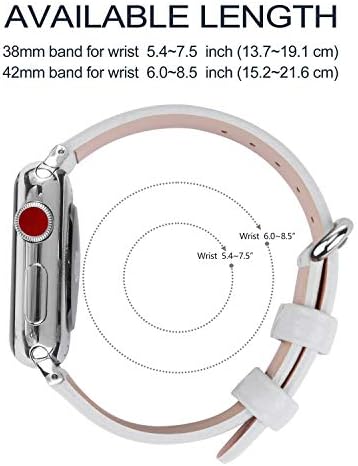 Compatível com o pequeno relógio Apple 38mm, 40mm e 41mm de couro pulseira pulseira de pulseira com adaptadores