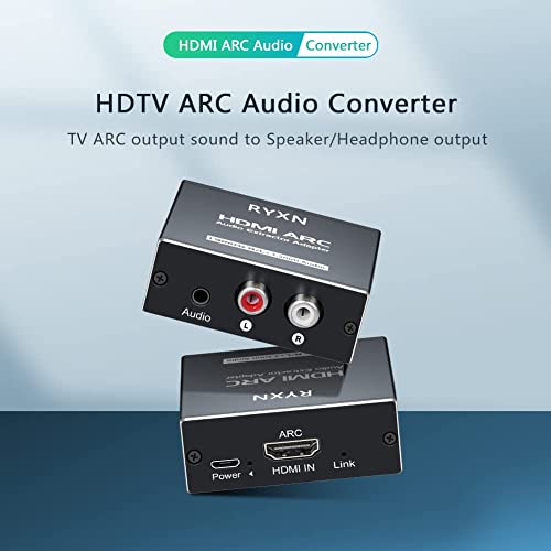 Conversor de áudio digital óptico a coaxial ou coaxial a óptico, extrator de áudio HDMI Arc 192KHz