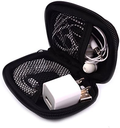 Black Universal Neoprene Zipper fone de ouvido Docante CABRE Organizador de cabos Acessórios