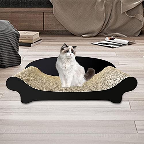Milageto Extra Grande Cat Scratcher Bat Toy Cushion Cardboard Sofá Garras de Grind 27 polegadas Cat