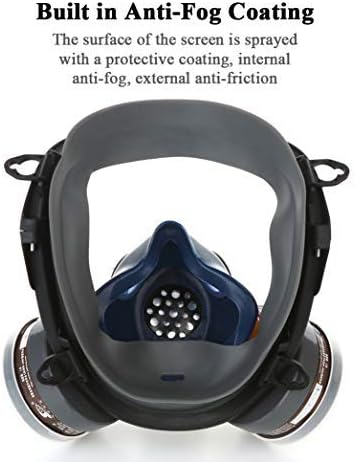 Máscara de respirador de face completa UOPASD, máscara de gás proteger contra gás nocivo, poeira,