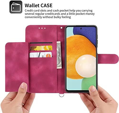 Case de ONV para o ímã do cartão de caixa de telefone Galaxy A53 5G - Flor Flip, com relevo, com