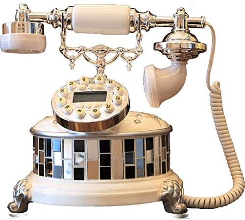 KLHHG RETRO VINTAGE ANTIGO TELEFONE, A VELADA MALHA DE TELEFONELED PELE DE PELHO DE LINHEA COM REGISTROS