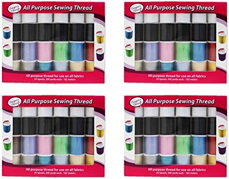ALARY 4857 -GB Designers Escolha Todo o objetivo Polyéster Sewing Threads Spools 200 jardas cada - multicolorido
