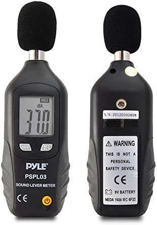 Medidor de pressão do som digital de pyle - Medidor de pressão - Bateria portátil Operado por bateria