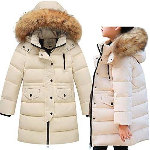 Kelon Kids Casacos de inverno com casaco falso com capuz Girld Girls Girls Inverno no casaco de casaco, garotas