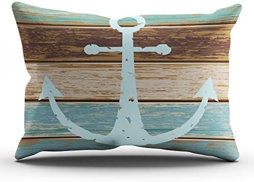 Fanaing Bedroom decoração personalizada âncora náutica A âncora sequida vegetal com tema costeira travesseiro