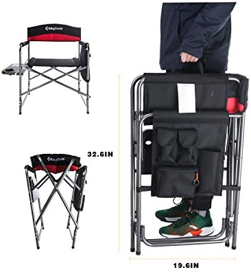 Cadeiras de diretores de acampamento pesado Kingcamp suportam 400 libras para adultos, cadeira de