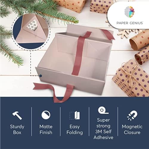 Papel Genius Luxury Gift Box | Caixas de presente para presentes | Caixas de presente com tampas para o Natal -