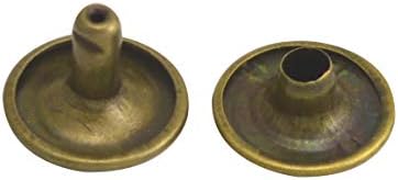 Wuuycoky bronze bronze tampa dupla fruta de couro tubular pregos de metal tampa 9mm e pacote de 8 mm de 200
