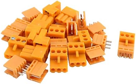 X-Dree 10pcs 3p 3mm Tipo de parafuso PCB Blocks Conector Orange (10pcs 3p 3mm Connettore A Morsetto