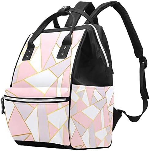 Mochila de viagem Guerotkr, bolsa de fraldas, bolsas de fraldas de mochila, padrão de treliça de arte geométrica