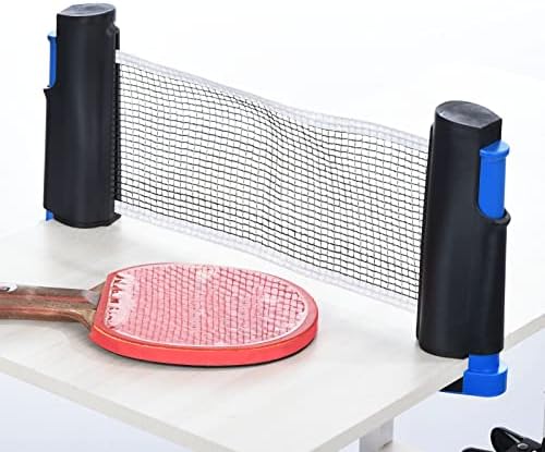 Patikil Rede de pingue -pongue retrátil para qualquer mesa, portátil de tênis de tênis portátil de 6 pés