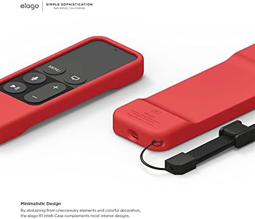 Caso de silicone da ELAGO R1 Compatível com Apple TV 4K 4º e 5ª geração Siri Remote Control - Red