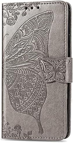 Monwutong Cartet Case for Samsung Galaxy A03s, 3D Butterfly Pattern PU couro de couro com forte fecho magnético