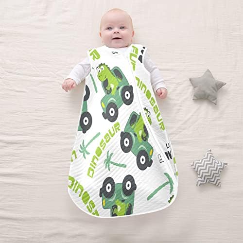 Vvfelixl Dinosaur Driving Baby vestível cobertor, Swaddle Transition SlevMent para infantil, saco de sono para