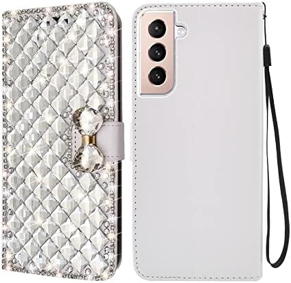 Omio para Samsung Galaxy S23 Plus Caso da carteira Luxurro Glitter Bling Diamond Holder Women Caso com