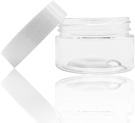 24 PCs 1 oz Recipientes de cosméticos plásticos definem frascos de cosméticos transparentes com revestimentos