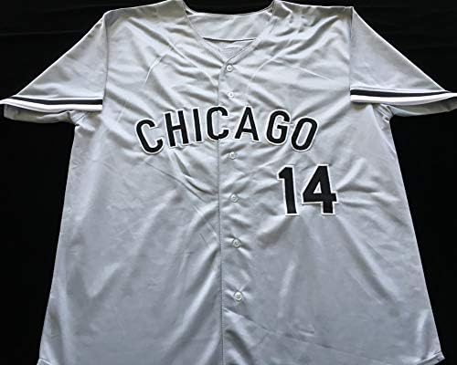 Paul Konerko Chicago White Sox assinou a camisa de estatística de beisebol cinza com JSA coa