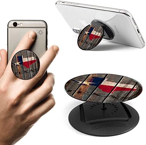 Texas Country Wood Phone Grip Cellphone Stand se encaixa no iPhone Samsung Galaxy e mais