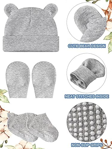 Chapéus de recém-nascidos e meias para meninas para meninos chapéu de gorro de meninas de 0 a 6 meses
