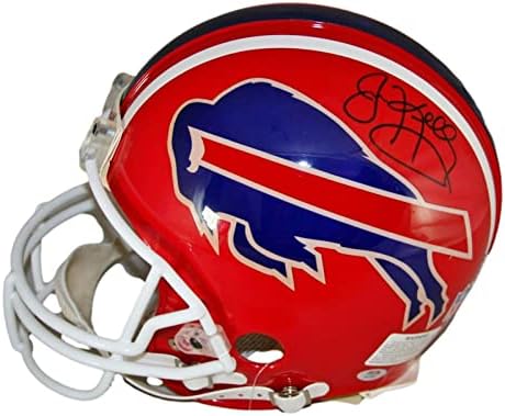 Jim Kelly autografou o tamanho completo do capacete Riddell Authentic PSA/DNA - Capacetes NFL autografados