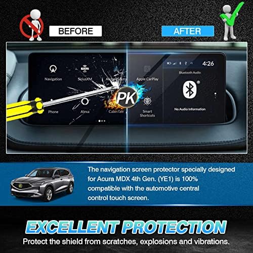 Autorder Custom Fit for Screen Protector 2022 2023 Acura MDX Acessórios Pet Navigação Touchscreen Film 2pcs