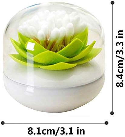 Chemlliy 2 Pacote Organizador de cotonete de algodão Lotus Projetado de flores de algodão Botão Q-Tips