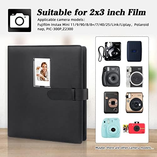 2pcs 640 bolsos álbum de fotos para fujifilm instax mini 11 90 70 9 8+ 8 câmera instantânea liplay,