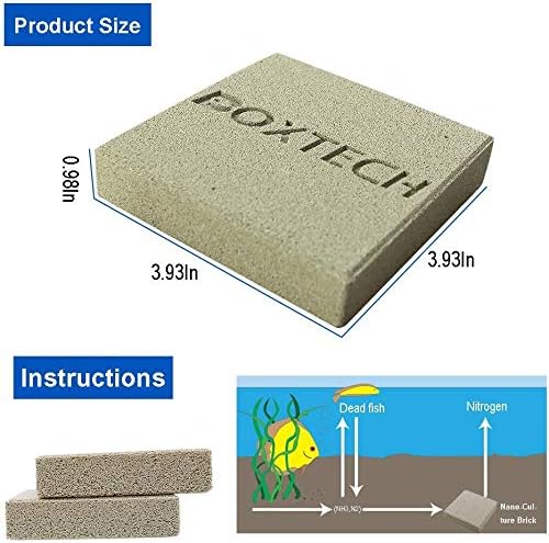 Mídia de filtro de aquário Boxtech Mídia biológica bio de filtro de tijolos de cerâmica para salm de filtro