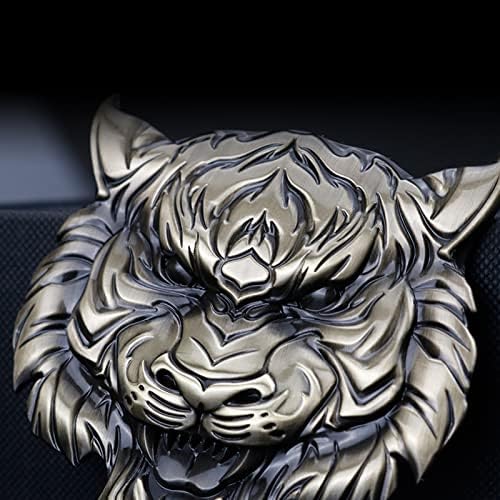 Adesivo de metal tigre para carro, decalque de animais 3D, emblema de liga de zinco de tigre, para automóvel, motociclo