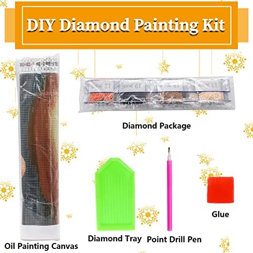 Lukinuo Diamond Painting Kit Mountain Kit 5D Pintura de diamante por números Kit de arte para adultos DIY
