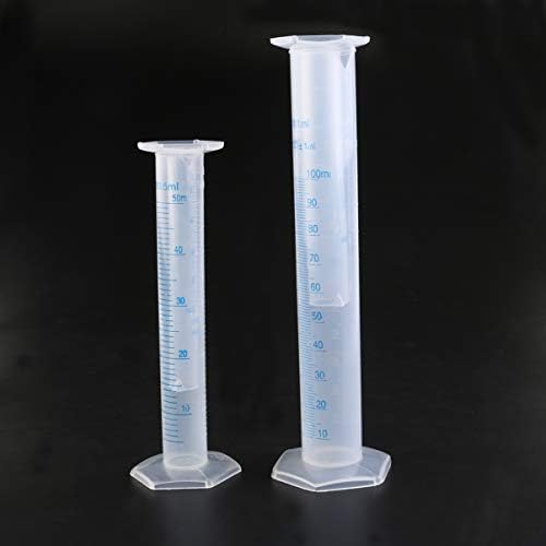 Copo de copo de vidro kisangel terno infantil de medição cilindro plástico 4 pcs transparente medir cilindro