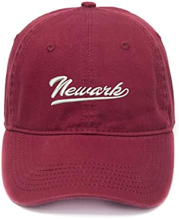 CIJIA -CIJIA MENINO BASEBOL CAPS NEWARK CITY - NJ Bordado de chapéu de algodão lavado com papai