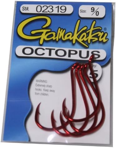 Gamakatsu Gamakatsu Octopus Hook 6 por pacote 'vermelho 0