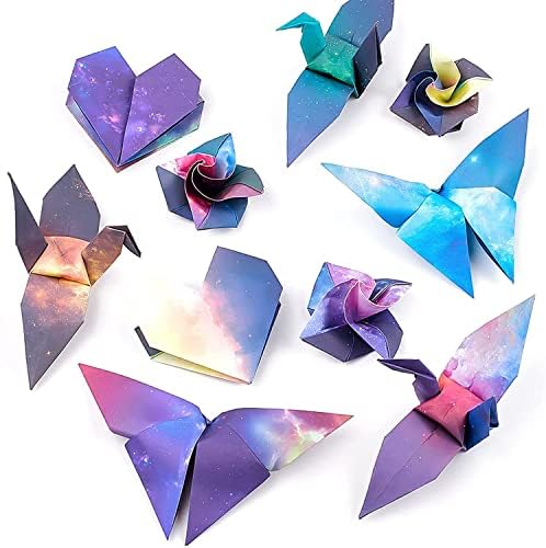 Papel de origami dgbrsm 50pcs 6x6 polegadas de papel quadrado de origami fáceis para a escola de artesanato