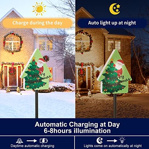 Fastruggle Merry Christams Yard Set Set Sign Decoration, Solar Christmas Decoration Lights, Luzes